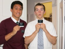 Elder Lamb and Elder Lam (my Zone Leader and I on our exchange)