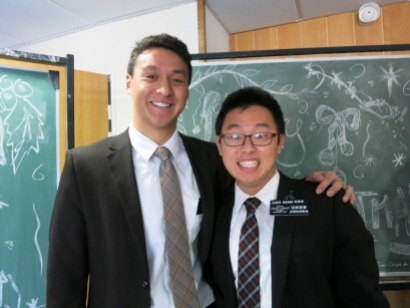Elder Kwang, the other Mandarin Speaking missionary from Singapore, and I