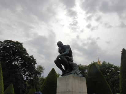 At Rodin's Museum. the Thinking Man